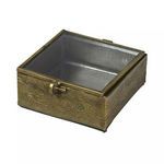 Aria Embossed Box, Brass image 1