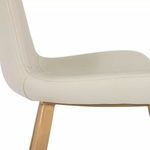 Hines Counter Height Stool with white faux leather seat and stainless gold iron legs