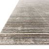 Bellamy Grey Rug close-up angled view highlighting the varied pile-height textures and shimmering fibers