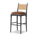 Fayth stool angled view showing chair legs and cushion profile