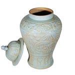 Product Image 7 for Sage Green Embossed Fish Temple Jar from Legend of Asia