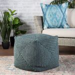 Product Image 2 for Bridgehampton Indoor/ Outdoor Solid Teal Cube Pouf from Jaipur 