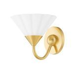 Product Image 1 for Kelsey 1-Light Modern Curved Aged Brass Wall Sconce from Mitzi