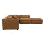 Opposite side view of Lowtide Dream Modular Sectional with layered cushions and arm detail