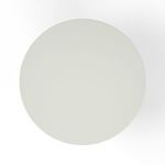 Top-down view showing the smooth round tabletop surface and uniform light gray color