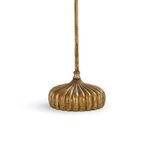 Close-up of the ribbed antiqued gold base with rounded pumpkin shape