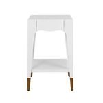 Product Image 6 for Patti Tapered Leg One Drawer Side Table With Antique Brass Foot Caps from Worlds Away