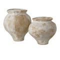 Set of 2 Monte Carlo vases photographed against white background from slightly different angle