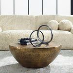Product Image 2 for Gilded Dome Gold Coffee Table from Uttermost