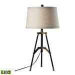 Product Image 1 for Functional Tripod Table Lamp In Restoration Black And Aged Gold from Elk Home