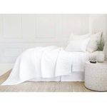 Product Image 2 for Hampton Linen Twin Quilt - White from Pom Pom at Home