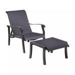 Product Image 1 for Cortland Sling Adjustable Lounge Chair & Ottoman Set from Woodard