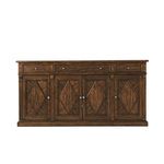 Front view of sideboard with all doors and drawers closed highlighting its symmetrical design