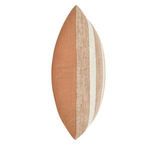 Side view showing pillow thickness and the solid cherry colored edge panel