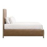 Side profile of Emmett Bed highlighting the height and contour of headboard and footboard