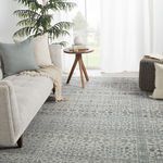 Arinna Hand-Knotted Tribal Gray/ Light Blue Rug image 5