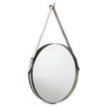 Product Image 1 for Large Round Mirror Hide Strap from Jamie Young