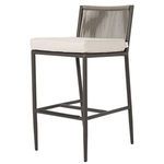 Pietra Counterstool angled slightly showing front and side of seat cushion and rope backrest