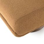 Close-up detail of Bronwyn chair fabric corner stitching and soft cushioning