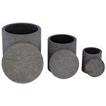 Product Image 1 for Cylinder Box With Lid, Set Of 3 from Noir