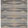 Beckett Latte Tan/Gray geometric rug with diamond shapes and stripe patterns, in tan and gray tones, with fringed edges