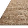 Low angle close-up of Heritage Bark Multi rug edges showing flat weave and muted color variations
