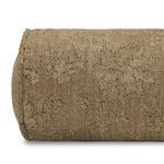 Close-up of darker beige April Bolster Pillow rounded end with subtle damask details