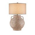 Pompeii Table Lamp rear angle showing lamp finial and handle detail
