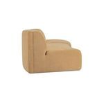 Side profile of Naomi Concave Modular Sectional emphasizing curved backrest and thick seat
