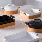 Product Image 4 for Ensemble Large Ceramic Stoneware Oval Casserole with Cork Tray from Casafina