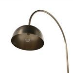 Close-up showing top corner of smooth rectangular marble lamp base with subtle veining