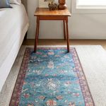 Product Image 1 for Yasha Floral Blue/ Red Rug from Jaipur 