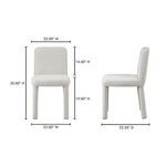 Dimension diagram illustrating height, width, and depth measurements of Place dining chair