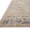 Close-up angled view of Milena rug edge showing detailed border and flat power-loomed texture.