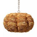 Product Image 1 for Clamshell Wood Beaded 3-Light Small Chandelier from Jamie Young