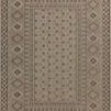 Providence Dove Charcoal indoor/outdoor rug with earth-toned woven-style geometric pattern and textured borders