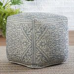 Product Image 1 for Harlowe Indoor/ Outdoor Medallion Slate/ Light Gray Cuboid Pouf from Jaipur 