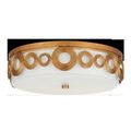 Flush mount ceiling light with matte white glass diffuser bottom shown