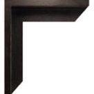 Dark wood corner frame molding detail for canvas painting