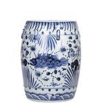 Product Image 7 for Blue & White Garden Fish Motif Stool from Legend of Asia