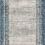 Long runner version of the rug with the same muted blue and gray gradient design
