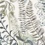 Botanical Garden II painting with layered green and gray leafy foliage on a light background, showcasing various leaf shap...