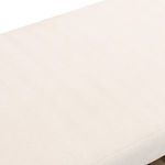 Close detail of wooden frame leg and supporting horizontal rails