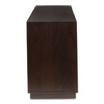 Side view showing smooth dark wooden panel and clean rectangular shape