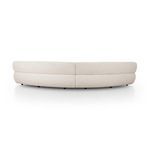 Back view focusing on the smooth continuous back upholstery with subtle seam in middle