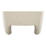 Flat weave upholstery fabric sample in natural beige color detailing Kenzie chair texture