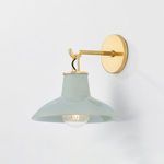 Pottersville Wall Sconce side angle focusing on slight glossy finish of the ceramic shade