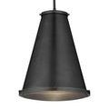 Front view of Seafarer Pendant with illuminated textured glass diffuser