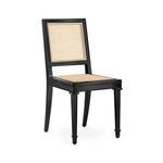 Product Image 1 for Jansen Cane and Lacquered Mahogany Black Side Chair from Villa & House