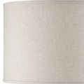 Beige fabric shade texture detail and edge trim on Pompeii Table Lamp